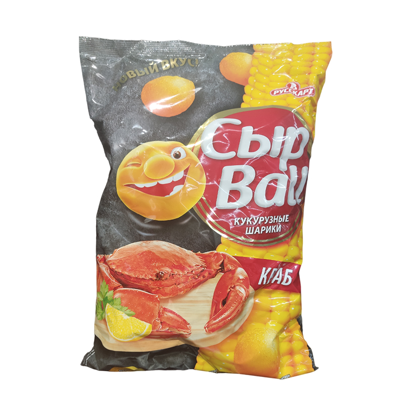 Кукурузные шарики "СырBall" со вкусом краба  140г  - интернет-магазин Близнецы