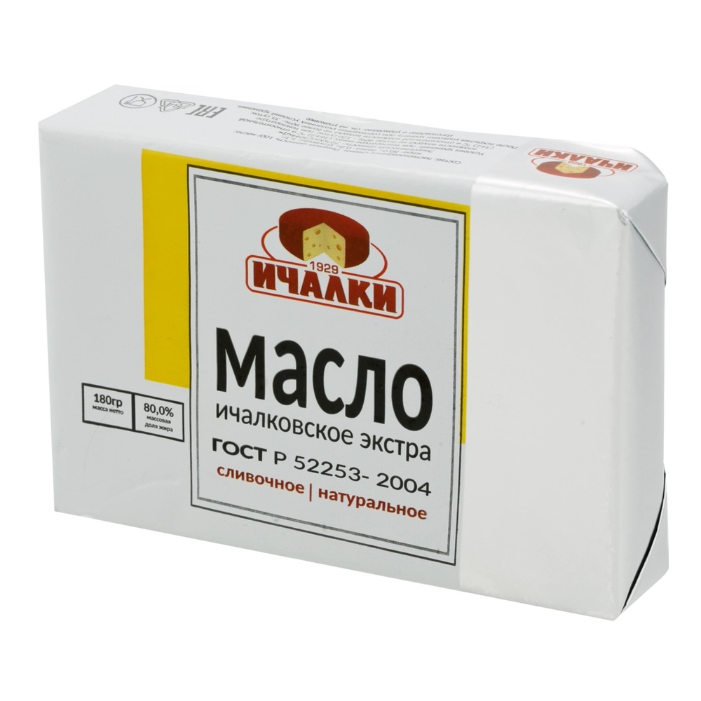 Масло слив 80%-82.5% Ичалковское Экстра  Ичалки  180г шт - интернет-магазин Близнецы
