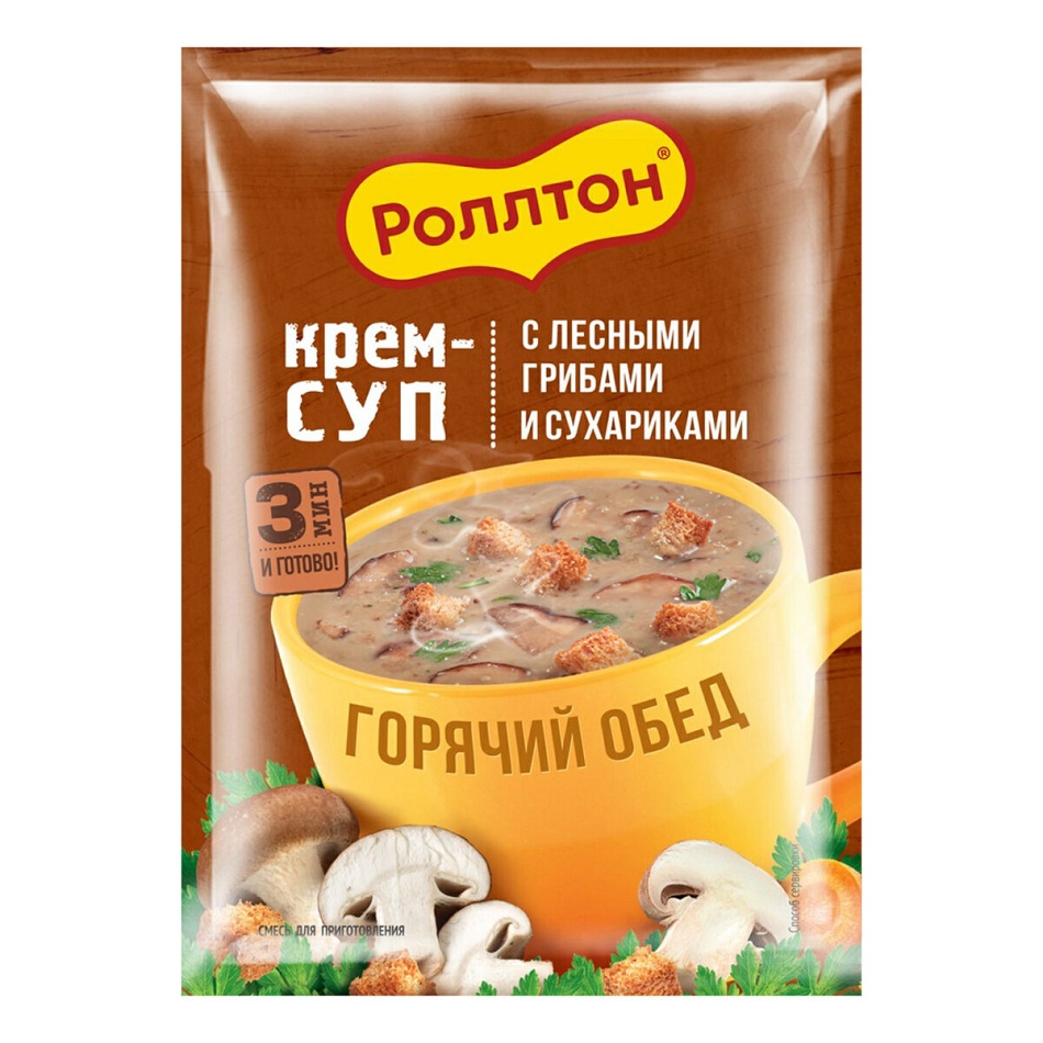 Суп-крем Роллтон  Грибной  50г пак - интернет-магазин Близнецы