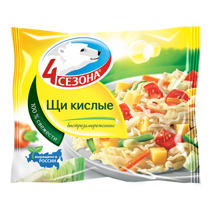 Морож. овощи Суп Щи кислые  4 Сезона  400г - интернет-магазин Близнецы