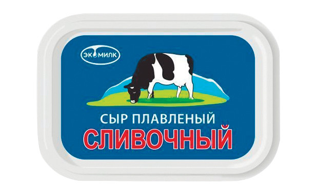 Сыр плавл сливочный 55% Экомилк  Россия  200г - интернет-магазин Близнецы