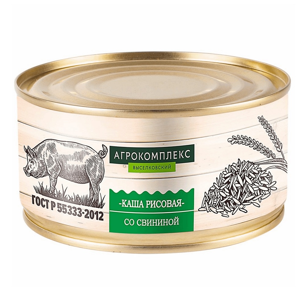 Каша рисовая со свининой  Агрокомплекс   - интернет-магазин Близнецы