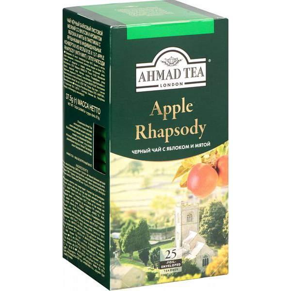 Чай Ахмад яблока и мята черн (25*2г) 50г - интернет-магазин Близнецы