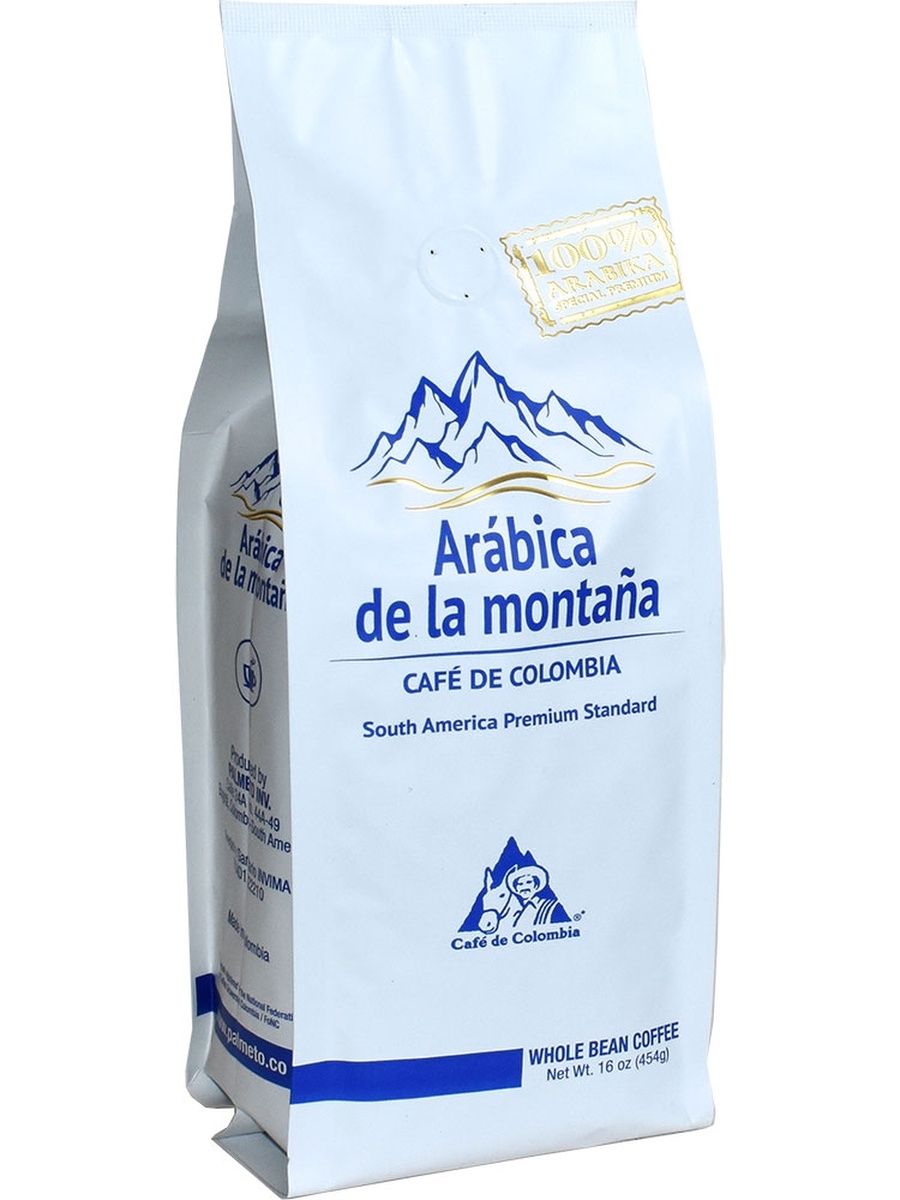 Кофе Арабика де ла Монтана Колумбия зерно 454г - интернет-магазин Близнецы