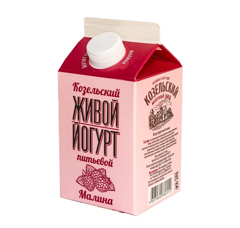 ка Йогурт 2.5% малина Козельск пак 450г - интернет-магазин Близнецы