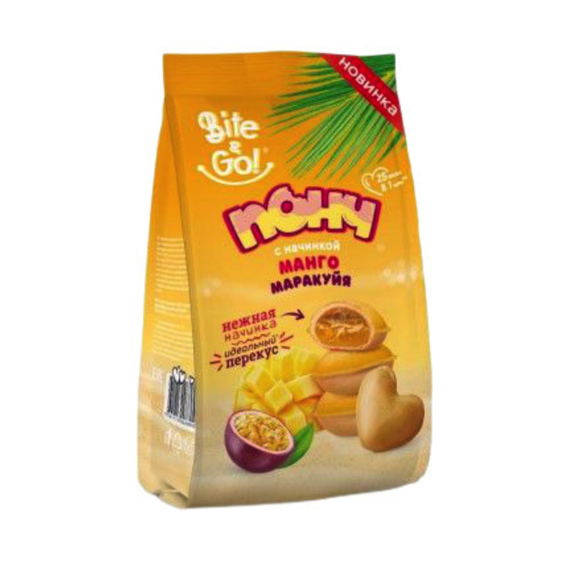 Печенье Bite&Go Понч с начинкой манго-маракуйя 150г  - интернет-магазин Близнецы