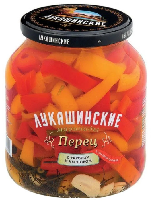 Перец в сладкой заливке с зеленью и чесноком  Лукашинские  340г - интернет-магазин Близнецы
