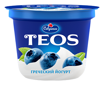 Йогурт 2% Греческий Черника  Савушкин продукт  250г - интернет-магазин Близнецы