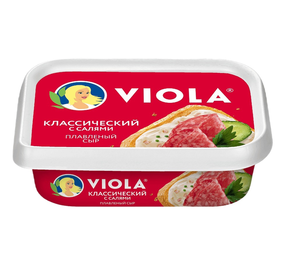 Сыр плавл Виола с салями  190г шт   - интернет-магазин Близнецы