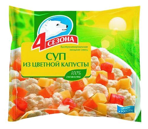 Морож. овощи Суп из цвет капус  4 Сезона  400г упак - интернет-магазин Близнецы