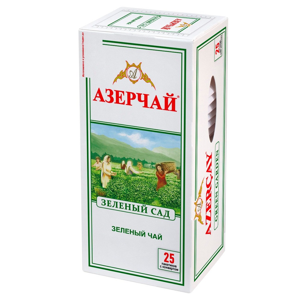 Чай Азерчай Зеленый Сад зелен 50г(25*2г) пак - интернет-магазин Близнецы
