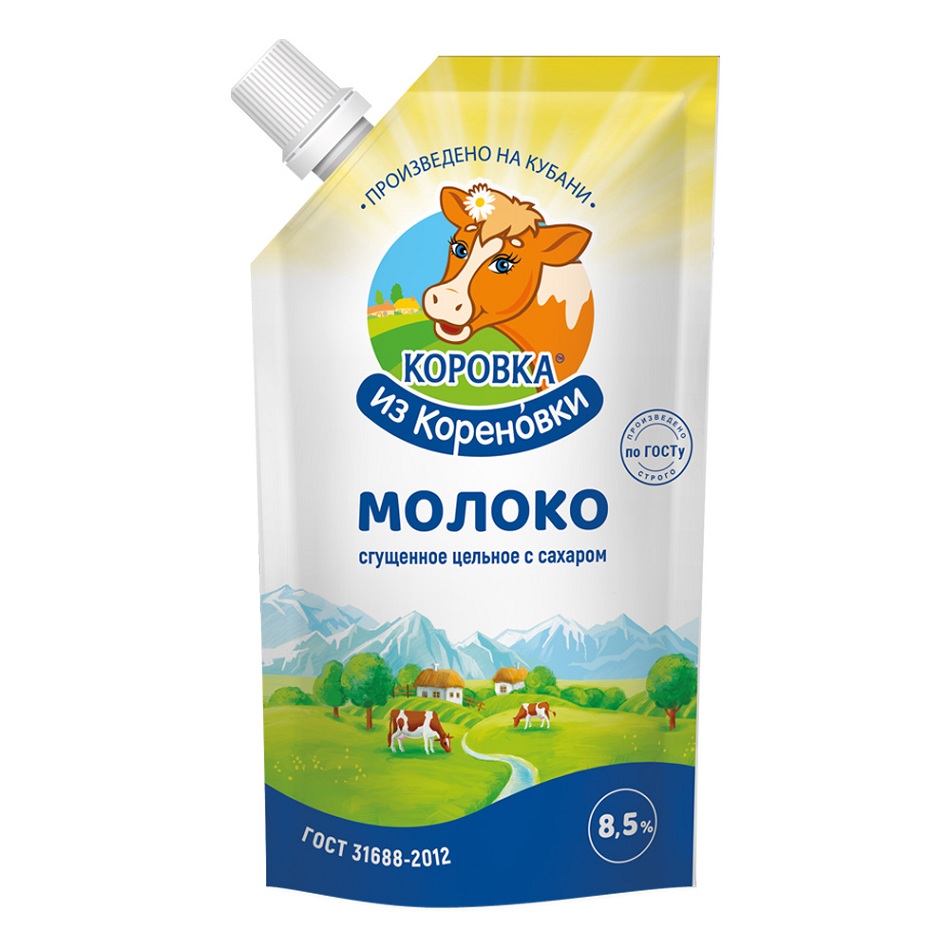 Молоко сгущ с сах 8.5% Коровка из Кореновки  650г шт     - интернет-магазин Близнецы