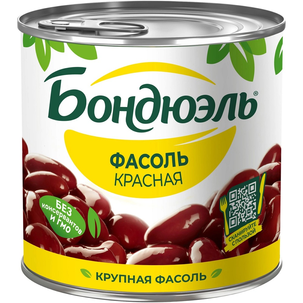 Фасоль красная в с с  Бондюэль  400г ж б - интернет-магазин Близнецы