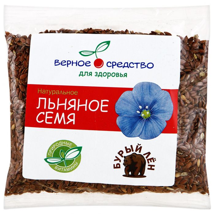 Льняное семя белое Верное средство 100г \Диамир\ - интернет-магазин Близнецы