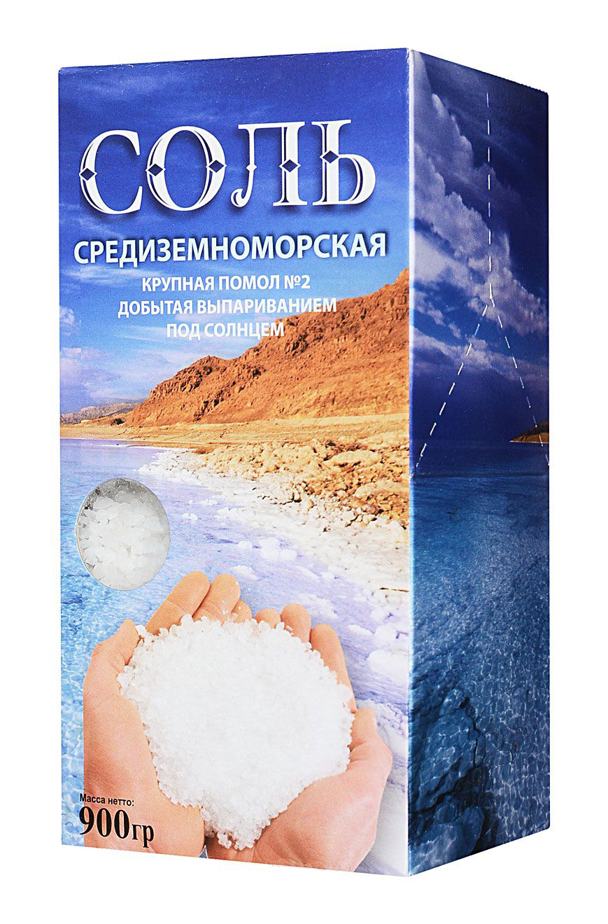 Соль Средиземном крупная 900г - интернет-магазин Близнецы