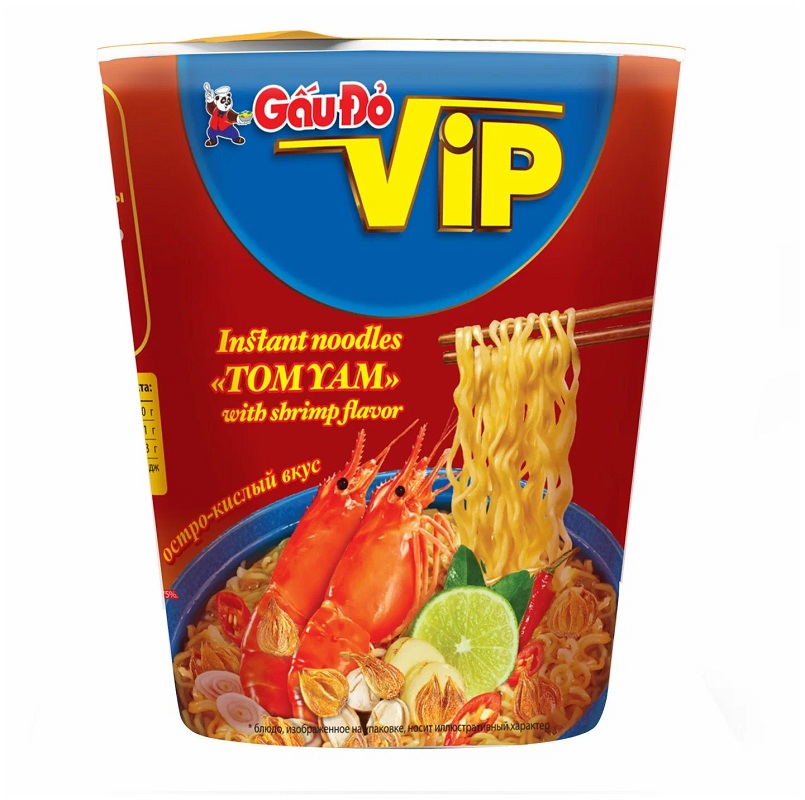 Лапша ГауДо Том Ям со вкусом креветки Вьетнам 65г - интернет-магазин Близнецы