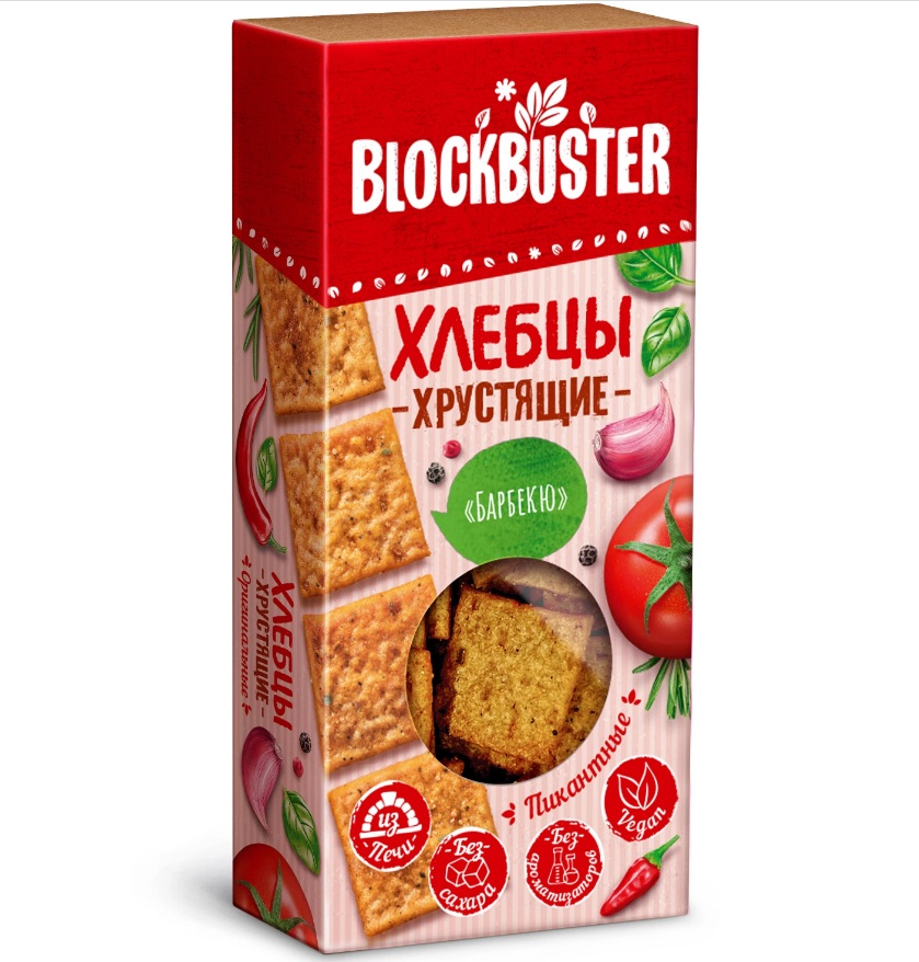 Хлебцы Blоckbuster Барбекю 90г - интернет-магазин Близнецы