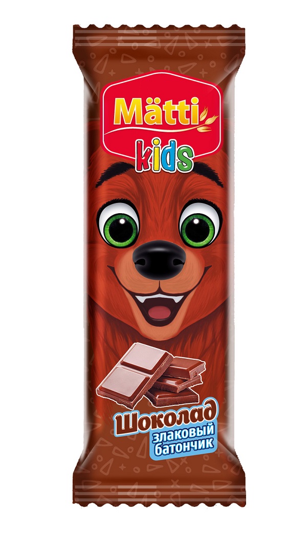 Батончик-мюсли злаковый Matti Kids Шоколад 24г - интернет-магазин Близнецы