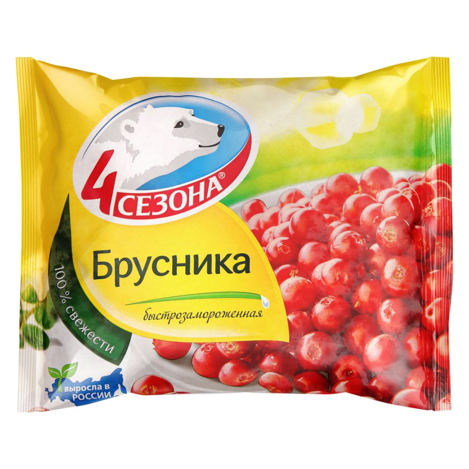 Морож. ягоды Брусника  4 Сезона  300г - интернет-магазин Близнецы