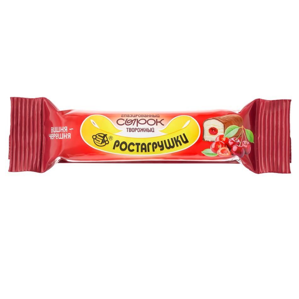Сырок творож 10% вишня черешня Ростагрушки  40г шт      - интернет-магазин Близнецы