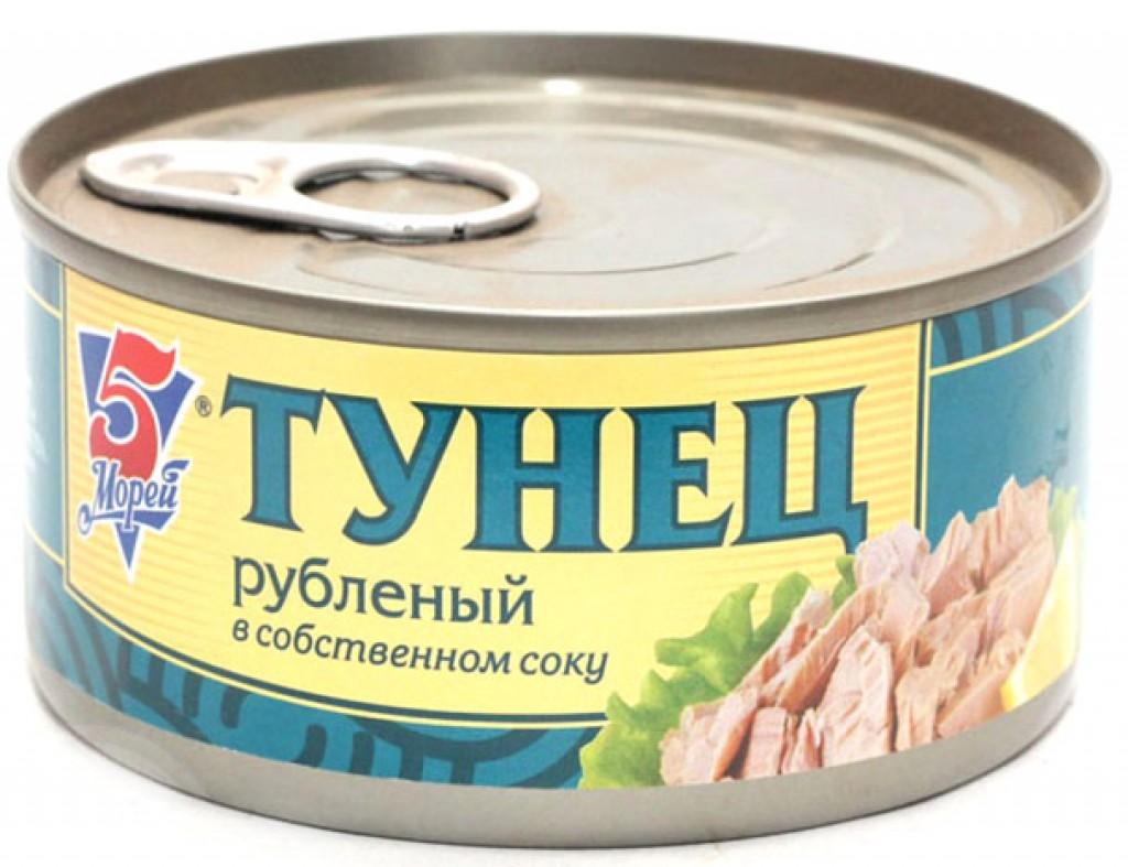 Тунец филе в с с ключ  5 Морей  ж бан 185г - интернет-магазин Близнецы