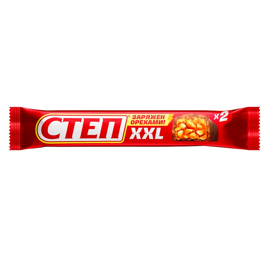 Батончик Степ XXL Арахис и карамель   Славянка  70г шт - интернет-магазин Близнецы