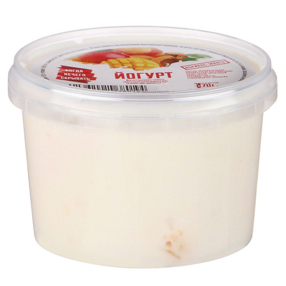 Йогурт 2.8% КНС абрикос-манго  Мол Мануф Маври  270г - интернет-магазин Близнецы