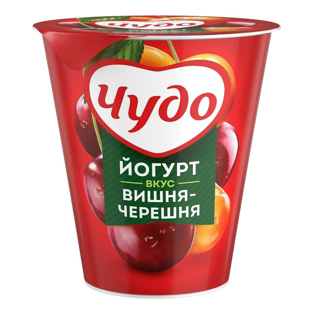 Йогурт 2.5% Чудо вишня черешня  Лианозово  290г шт   домик  - интернет-магазин Близнецы