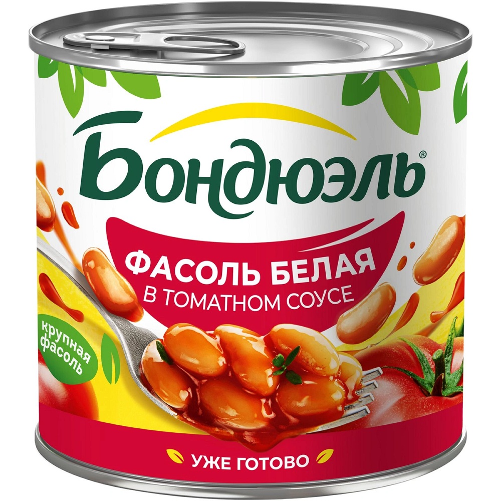 Фасоль белая в т с  Бондюэль  400г ж б - интернет-магазин Близнецы
