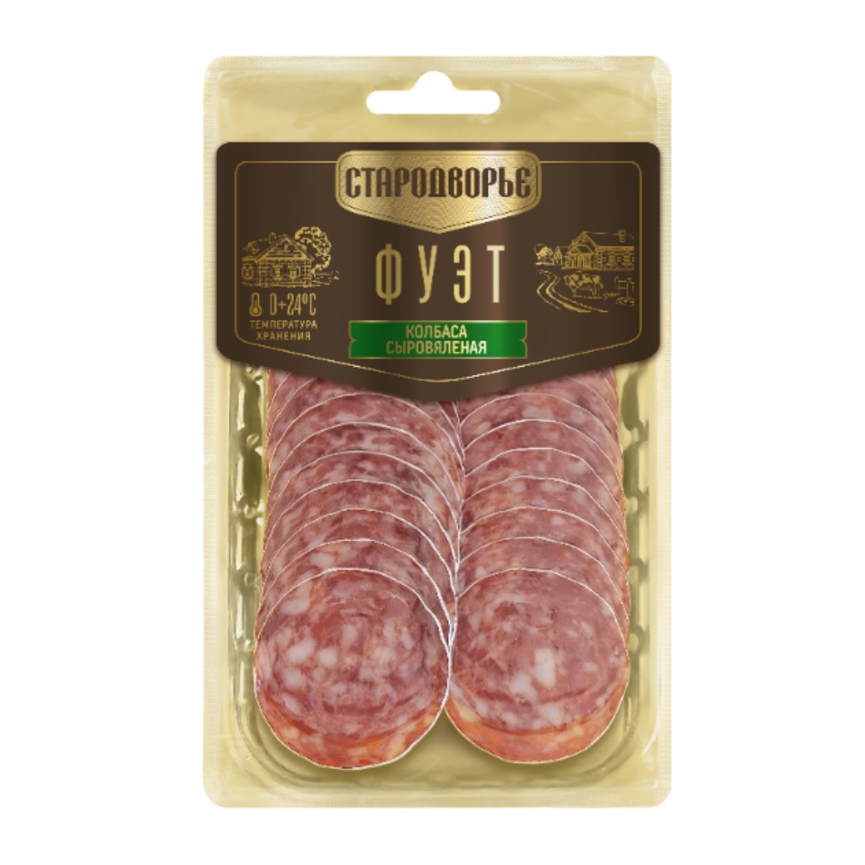 Нарезка Колбаса Фуэт с в  Стародворские колбасы   - интернет-магазин Близнецы