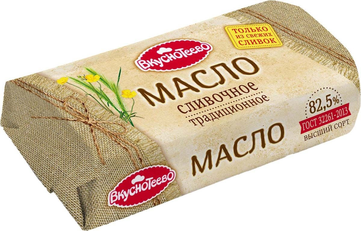 Масло слив Традиционное Вкуснотеево 82.5%  Воронеж  400г  m.i.  - интернет-магазин Близнецы
