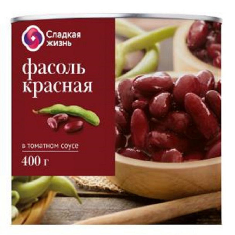 Фасоль красная в с с  Сладкая Жизнь  ж б 400г - интернет-магазин Близнецы