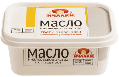 Масло слив Ичалковское Экстра 80%  Ичалки   250г - интернет-магазин Близнецы