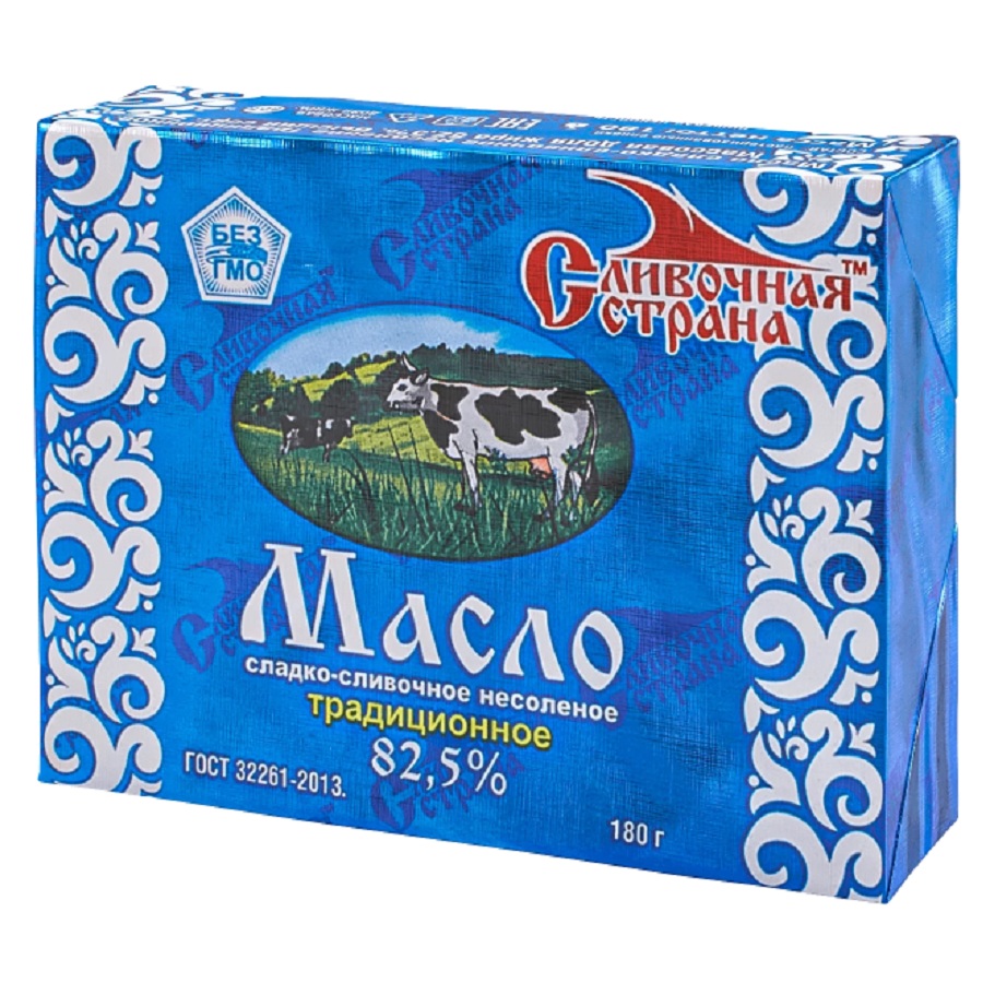 Масло слад-слив 82.5%  Сливочная Страна  180г шт          - интернет-магазин Близнецы