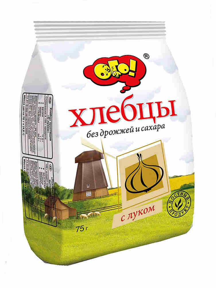 Хлебцы ОГО с луком 75г - интернет-магазин Близнецы