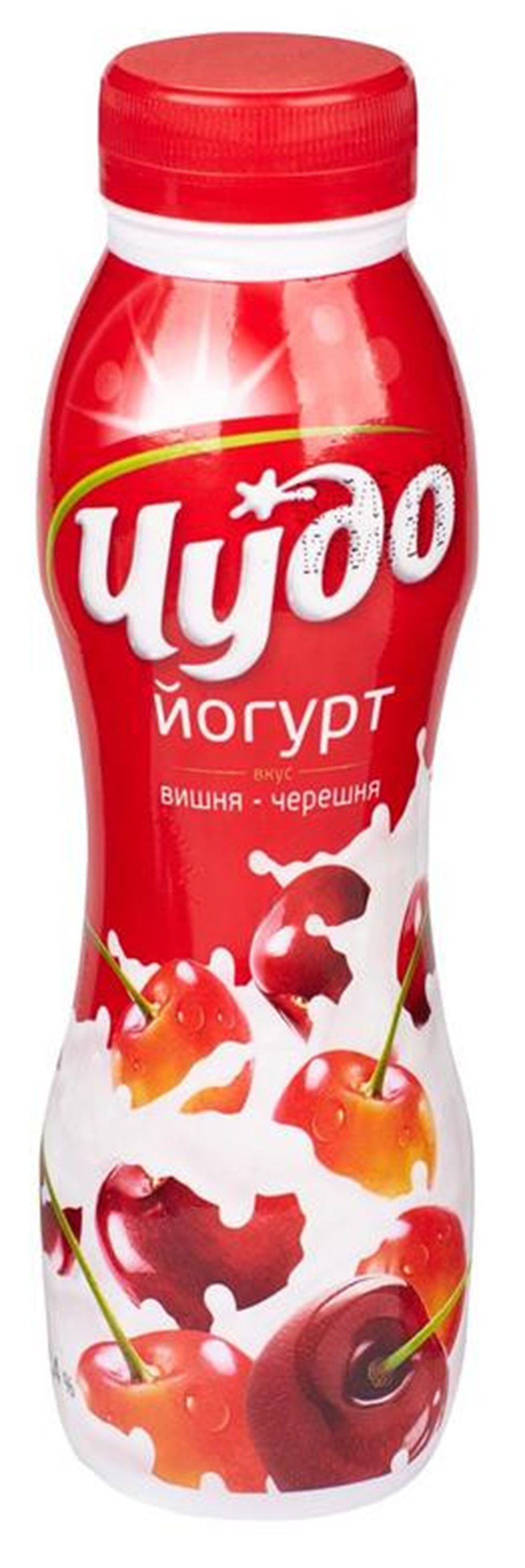 Йогурт 2.4%-3.2% Чудо питьевой вишня-черешня  Лианозово  260-270г бут - интернет-магазин Близнецы